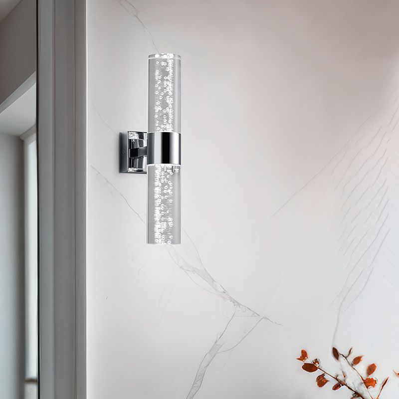 Aplică de perete up down design crom, Delfina, 3,2W, LED 3000K, IP44