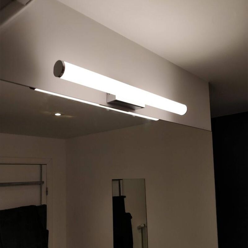 Lampă cu senzor modernă crom, Staby, 6,5W, LED 3000K, IP44, con întrerupător