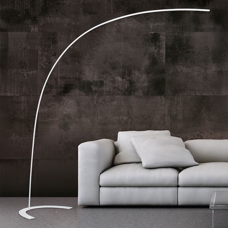 Lampadar arcuit modern alb, Libro, 18W, LED 3000K, con întrerupător