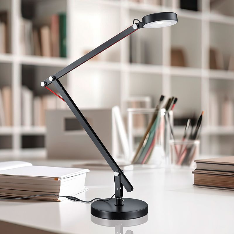 Lampă de masă modernă neagră, Pardoes, 5W, LED 3000K, con întrerupător