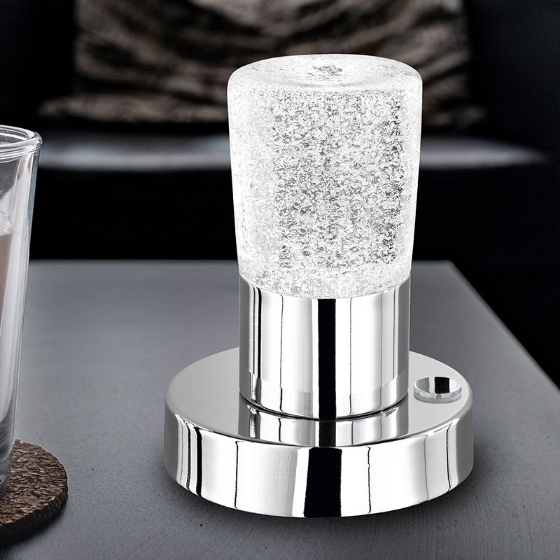 Lampă de masă clasică crom, Merle, 4,3W, LED 3000K, con întrerupător