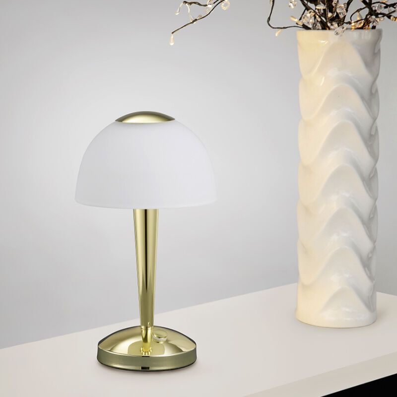 Lampă de masă clasică alamă, Daphne, 4W, LED 3000K, con întrerupător