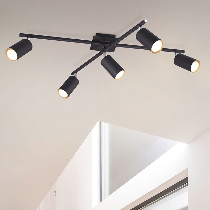 Lampă de tavan modernă neagră, Kaso