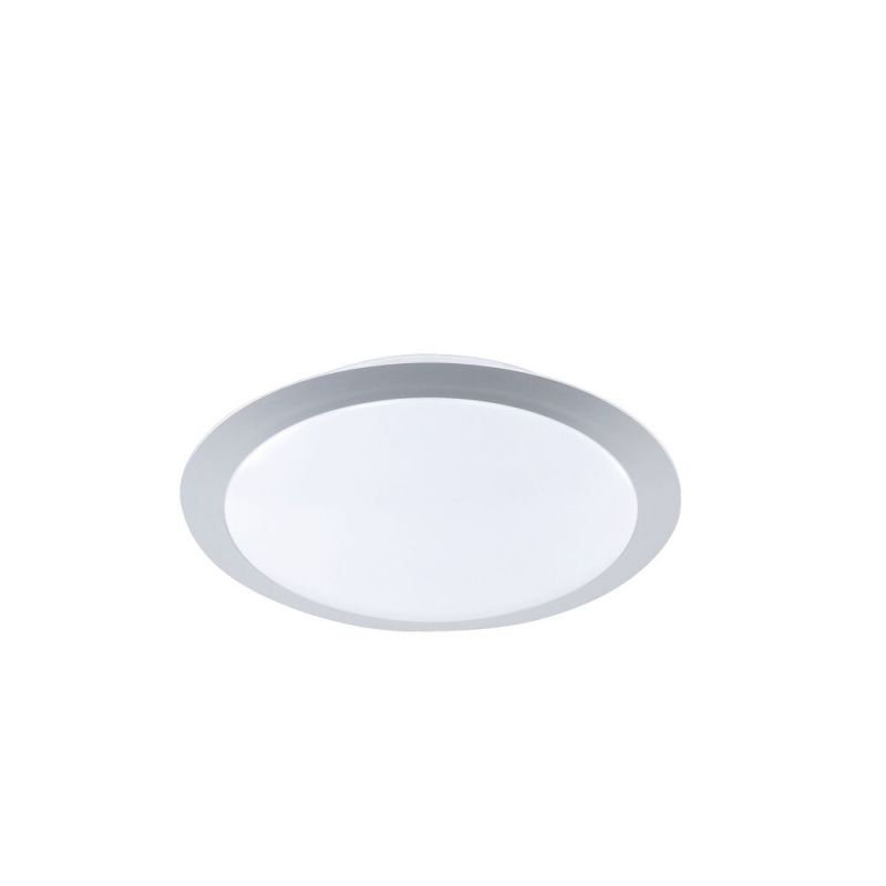 Lampă de tavan argintie din plastic, Ramsgate, 9W, LED 3000K