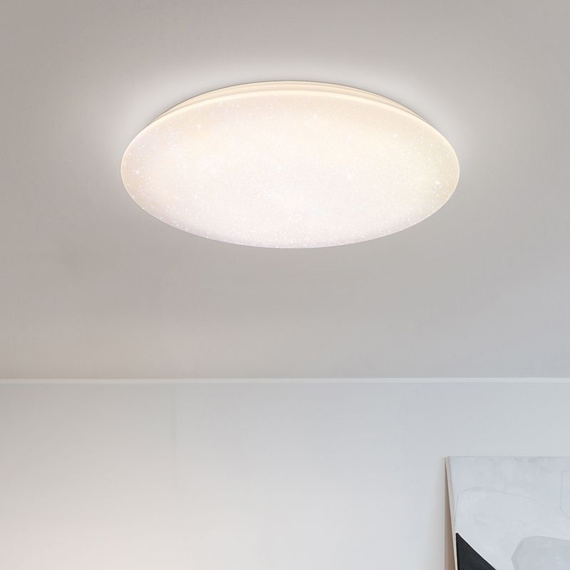 Lampă de tavan albă din plastic, Yafu, 80W, LED reglabil de la alb cald la alb rece, con telecomando