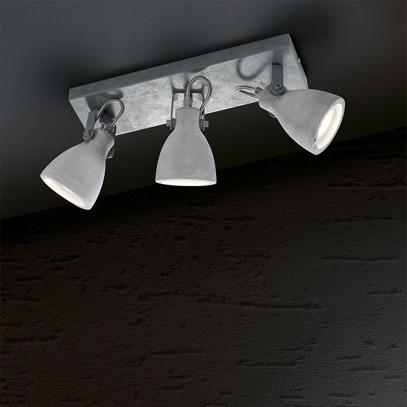 Spot LED de tavan din beton gri, Lamija