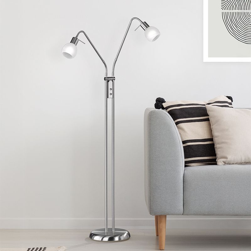 Lampadar modern nichel, Benita, con întrerupător