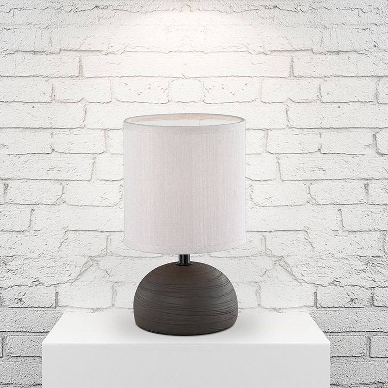 Lampă de masă din ceramică maro, Yeraz, con întrerupător