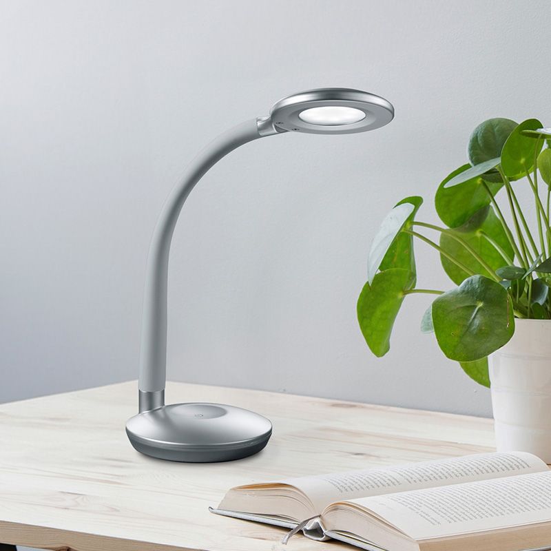 Lampă de birou modernă gri, Jesse, 3W, LED 3000K, cu întrerupător tactil