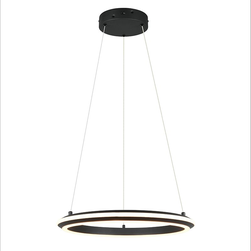 Lustră modernă neagră, Jiry, 34W, LED white switch, dimmabil în 3 trepte Lustră modernă neagră, Jiry, 34W, LED white switch, dimmabil în 3 trepte