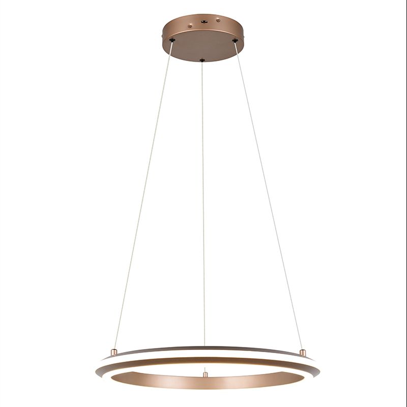 Lustră modernă maro, Jiry, 34W, LED white switch, dimmabil în 3 trepte