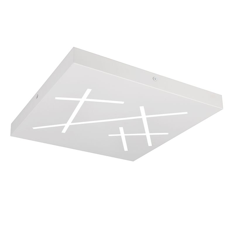Lampă de tavan design albă, Eelco, 24W, LED reglabil de la alb cald la alb rece, dimmabil în 3 trepte
