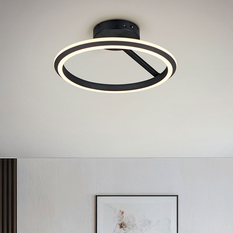 Plafonieră modernă neagră, Jiry, 34W, LED white switch, dimmabil în 3 trepte