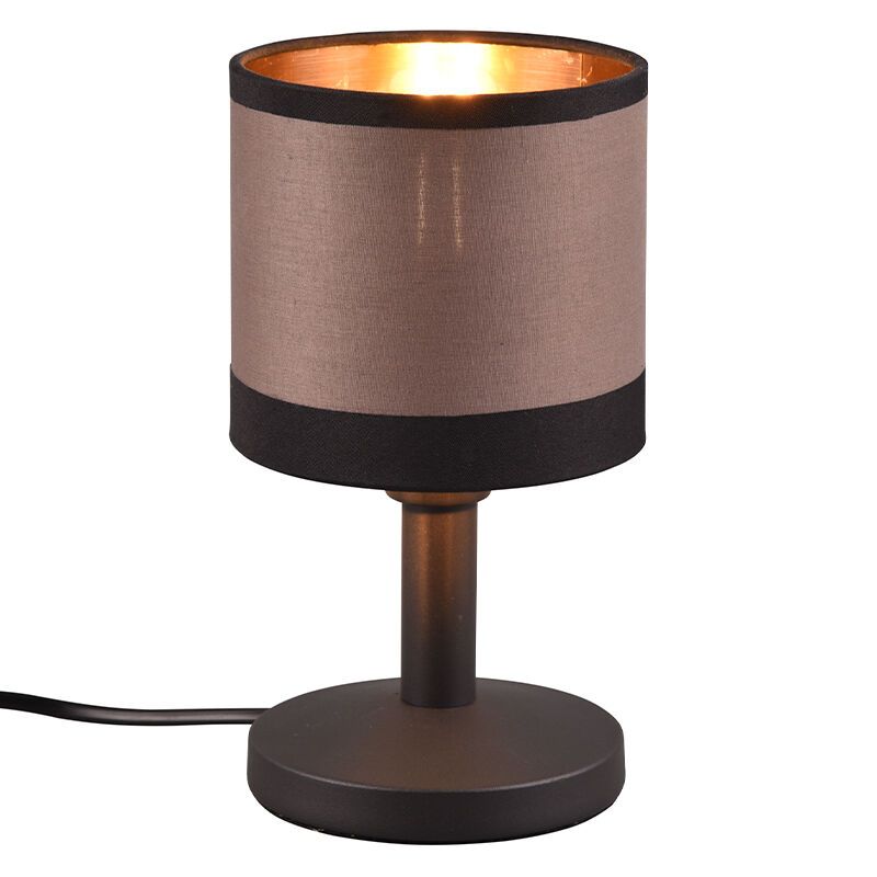 Lampă de masă modernă taupe, Denley, con întrerupător Lampă de masă modernă taupe, Denley, con întrerupător