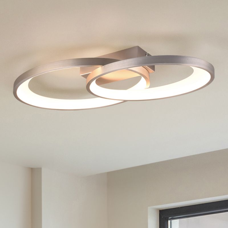 Lampă de tavan modernă nichel, Ersan, 25W, LED 3000K