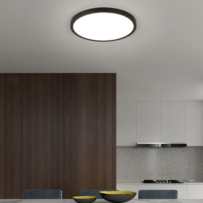 Lampă de tavan modernă neagră, Zayd, 30W, LED white switch, dimmabil în 3 trepte