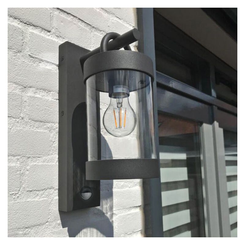 Aplică exterior cu senzor de mișcare modernă antracit, Sambesi, IP44