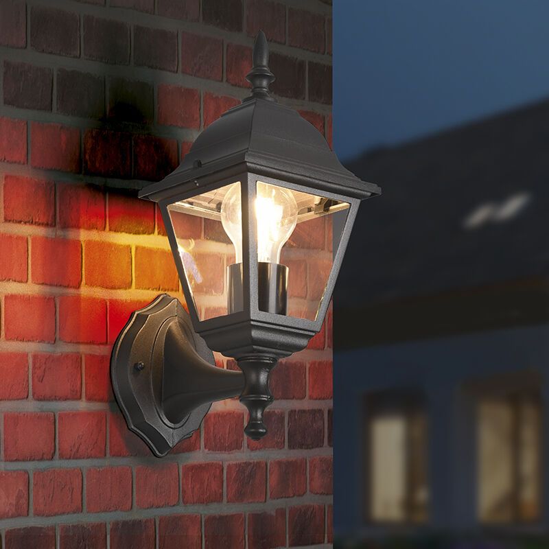 Lampă exterior clasică neagră, Lavina, IP44