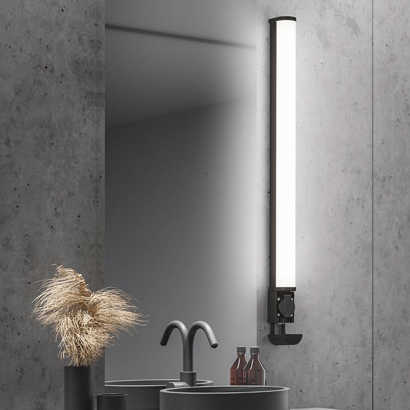 Aplică baie modernă neagră, Bernou, 16W, LED 3000K, IP44 Aplică baie modernă neagră, Bernou, 16W, LED 3000K, IP44