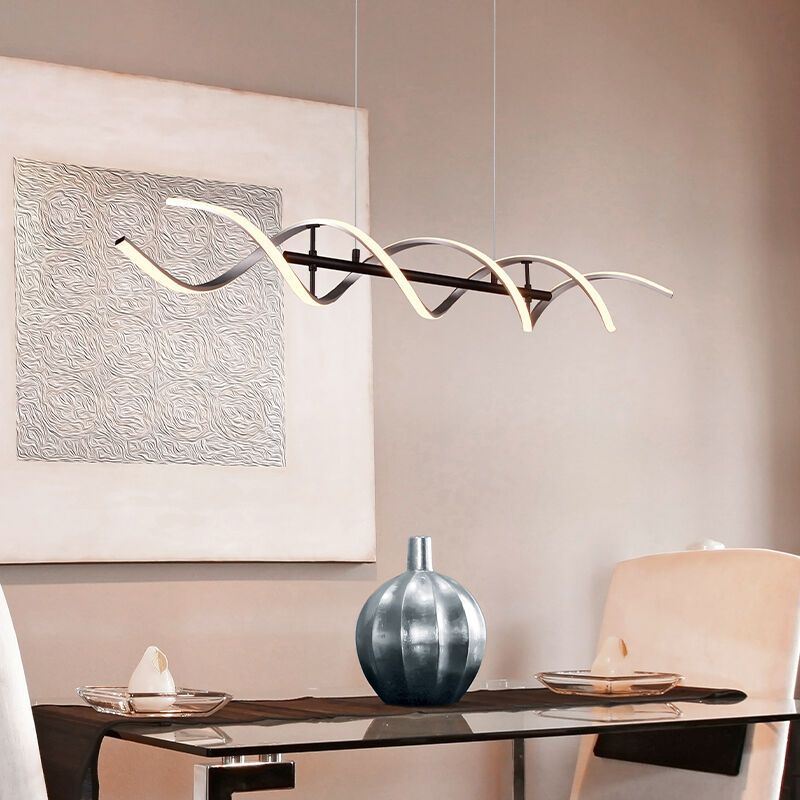 Lustră design crom, Sylvian, 45W, LED white switch, dimmabil în 3 trepte