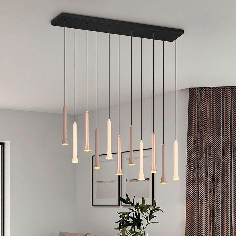 Lustră pentru masă de dining modernă neagră, Albartus, 3W, LED white switch, dimmabil în 3 trepte