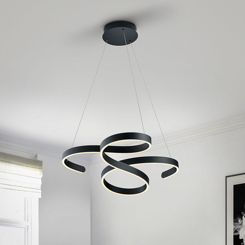 Lustră modernă antracit, Davu, 52W, LED 3000K