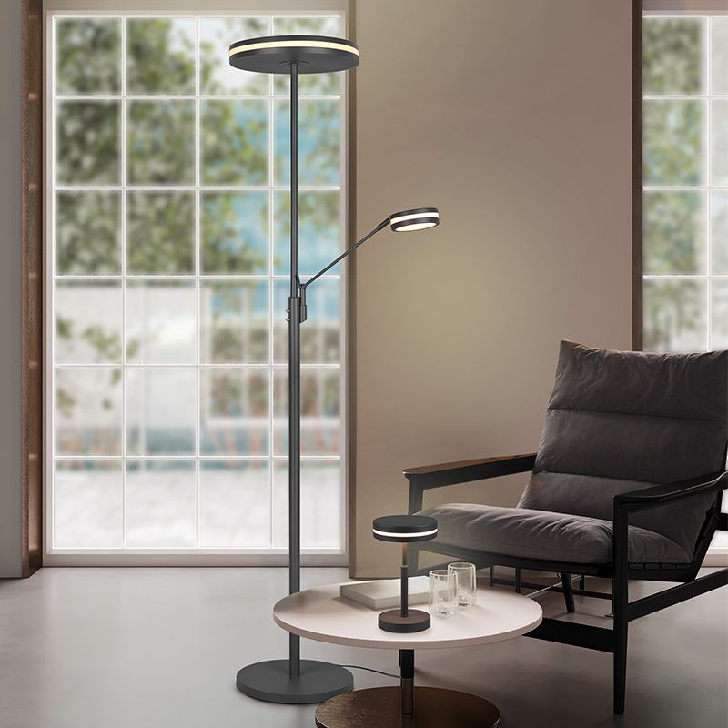 Lampă de citit modernă antracit, Marjon, 35W, LED cu nuanță de lumină reglabilă, cu întrerupător tactil