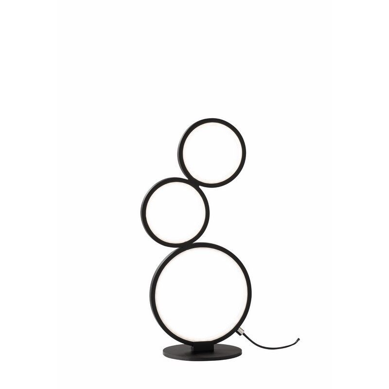 Lampă de masă modernă neagră, Robon, 17W, LED 3000K, con întrerupător Lampă de masă modernă neagră, Robon, 17W, LED 3000K, con întrerupător