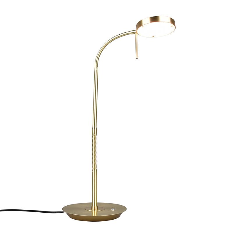 Lampă de masă modernă alamă, Bilge, 12W, LED cu nuanță de lumină reglabilă, con întrerupător