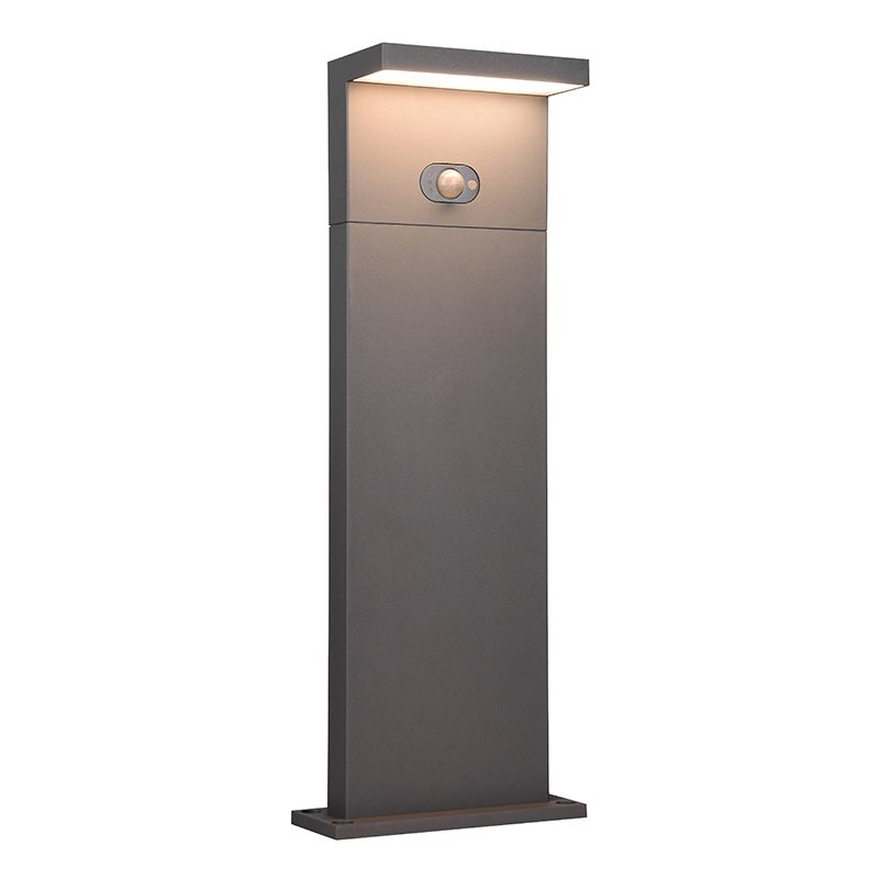 Stâlp iluminat solar modern antracit, Nesrin, 5W, LED white switch, IP65