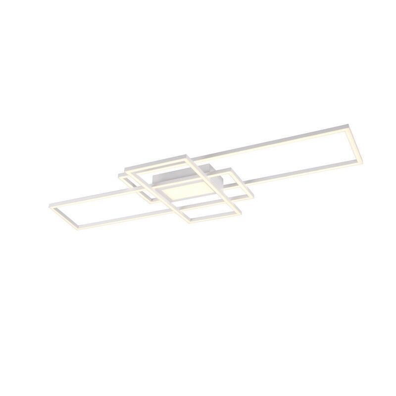 Lampă de tavan modernă albă, Retan, 60W, LED reglabil de la alb cald la alb rece, con telecomando