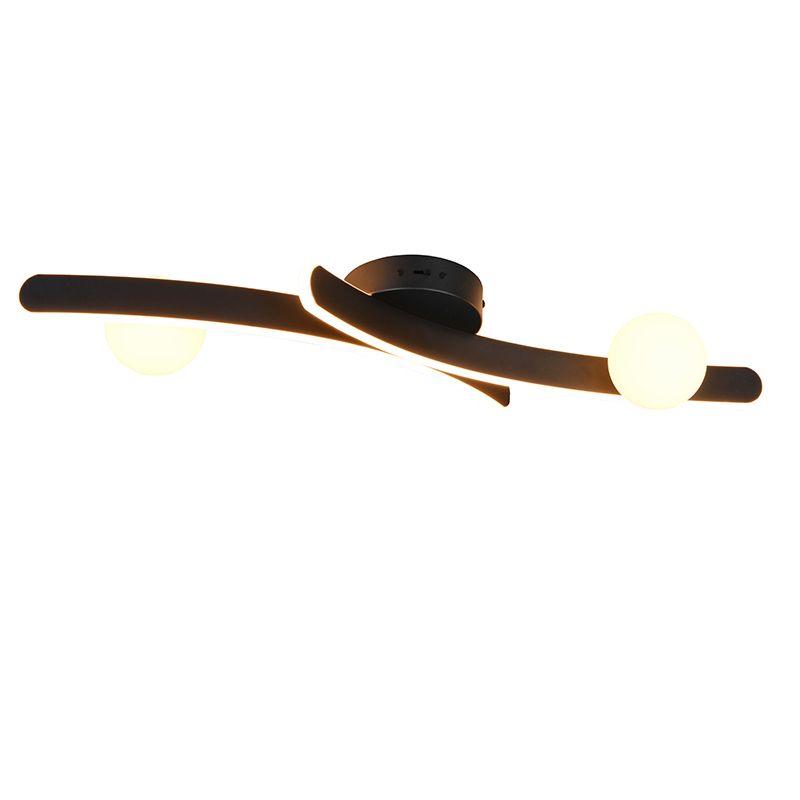 Lampă de tavan modernă neagră, Leonoor Lampă de tavan modernă neagră, Leonoor