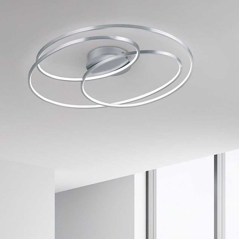 Lampă de tavan modernă nichel, Sabra, 50W, LED 3000K