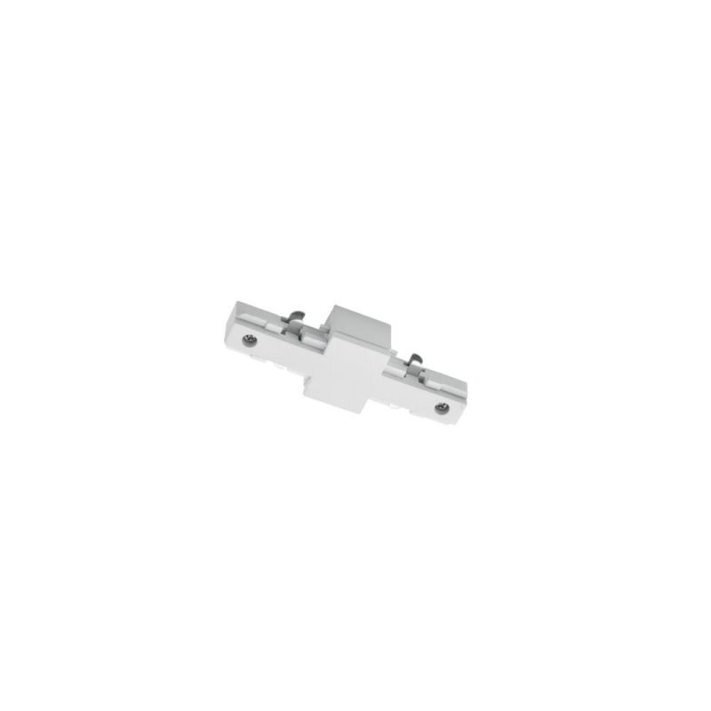 Conector alb pentru iluminat pe șină cu 2 faze Conector alb pentru iluminat pe șină cu 2 faze