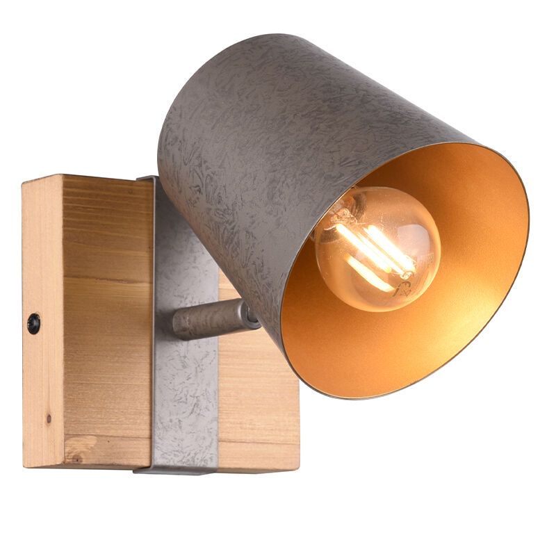 Spot LED de tavan vintage nichel, Keira