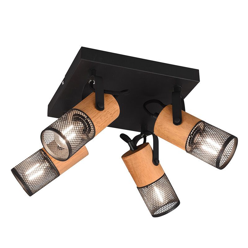 Spot LED de tavan vintage negru, Jessica