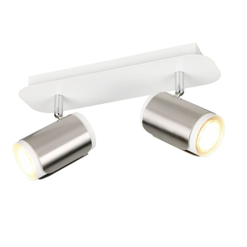 Spot LED de tavan modern nichel, Quintijn