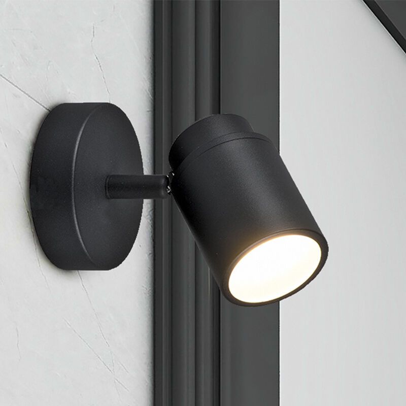Spot tavan baie modern negru, Nelis, IP44 Spot tavan baie modern negru, Nelis, IP44