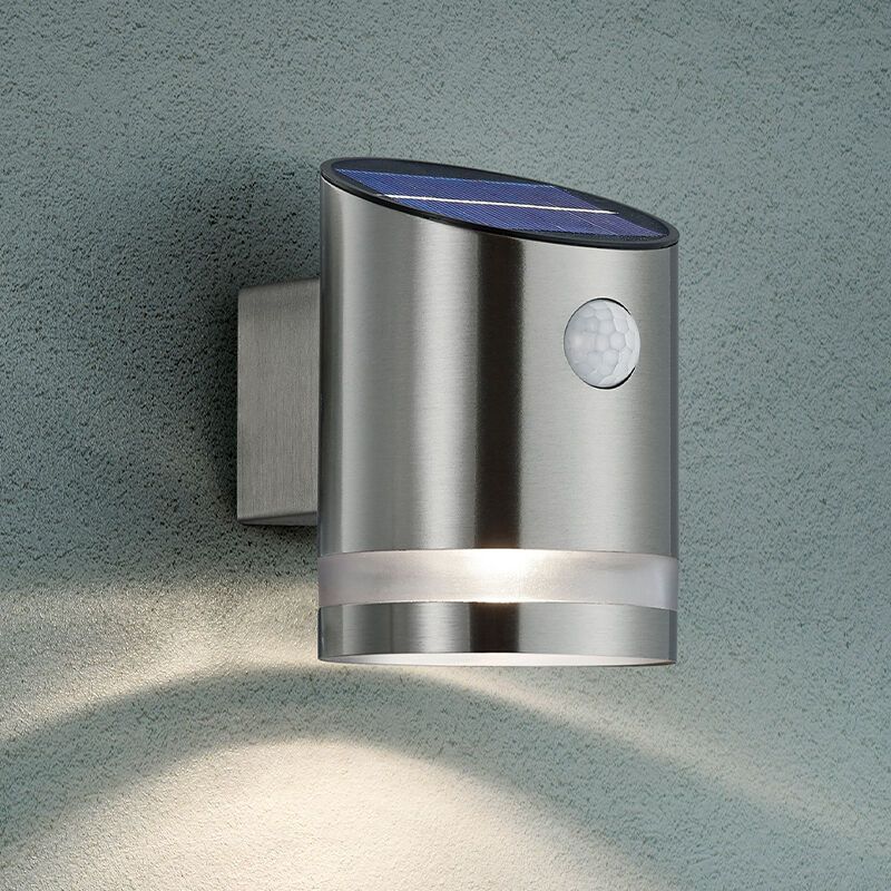 Aplică exterior cu senzor de mișcare nichel din oțel inoxidabil, Suzan, 3W, LED 3000K, IP44