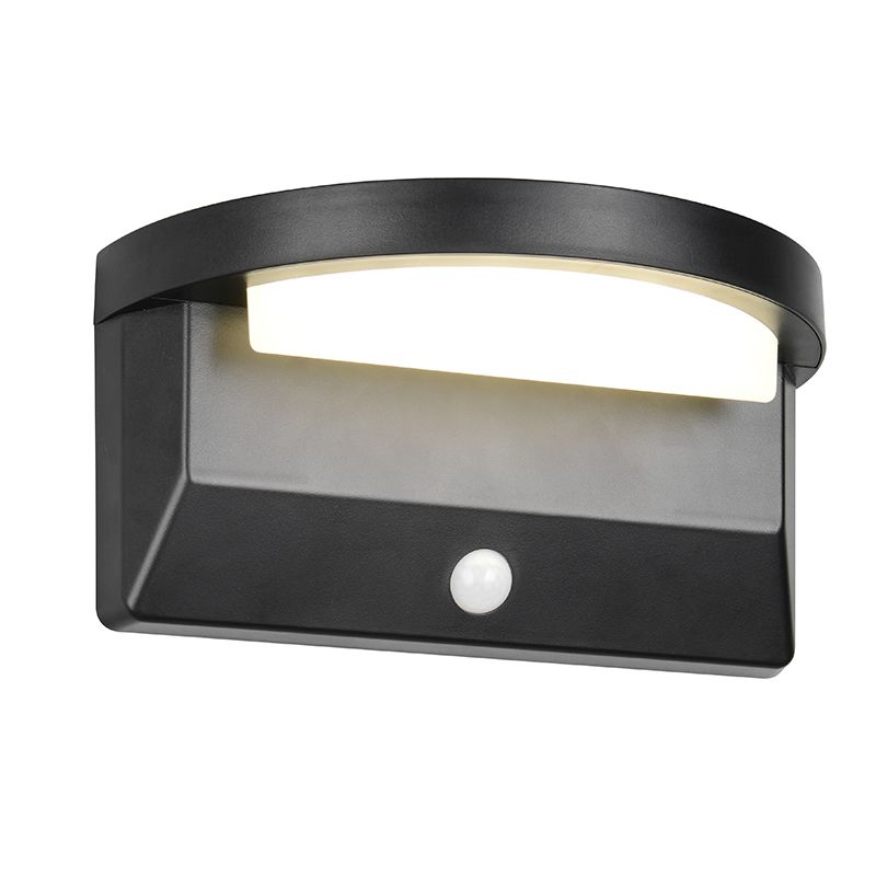Aplică solară exterior modernă neagră, Neelam, 8W, LED 4000K, IP44