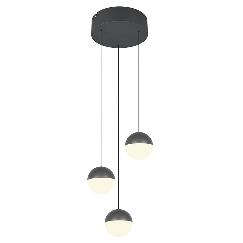 Lustră modernă antracit, Rigtje Lustră modernă antracit, Rigtje