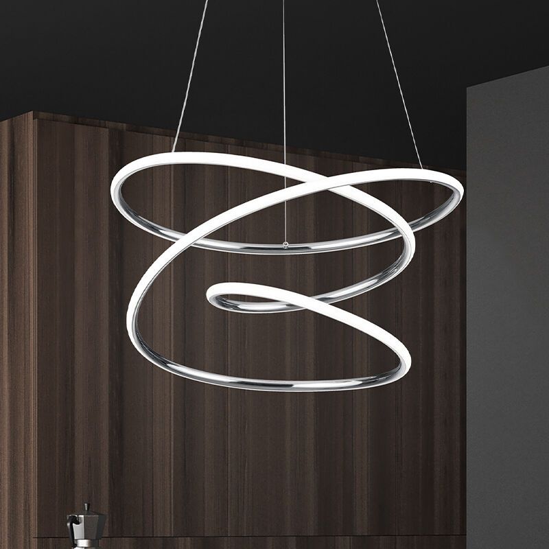Lustră design crom, Marell, 36W, LED 4000K, dimmabil în 3 trepte Lustră design crom, Marell, 36W, LED 4000K, dimmabil în 3 trepte