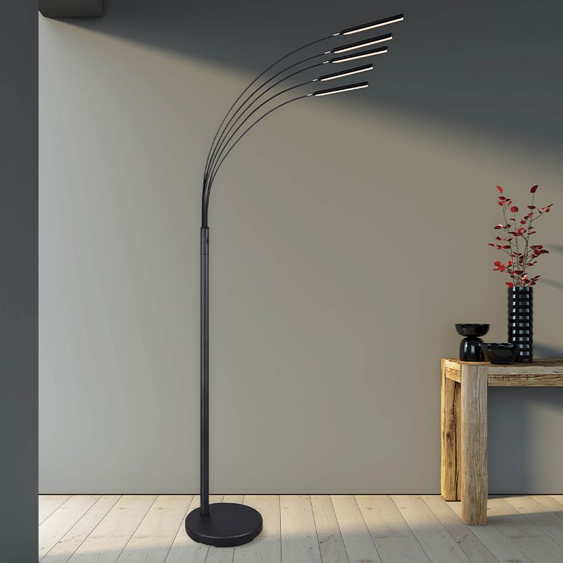 Lampadar modern nichel, Ekram, 3,5W, LED 3000K, con întrerupător Lampadar modern nichel, Ekram, 3,5W, LED 3000K, con întrerupător
