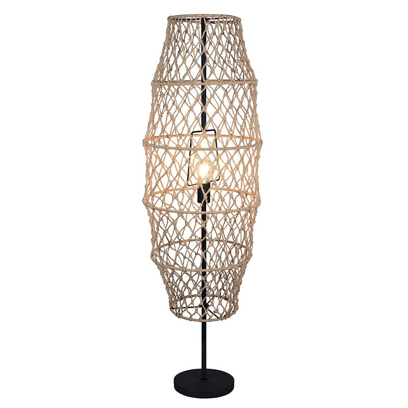 Lampadar rustic maro, Liduina, con întrerupător