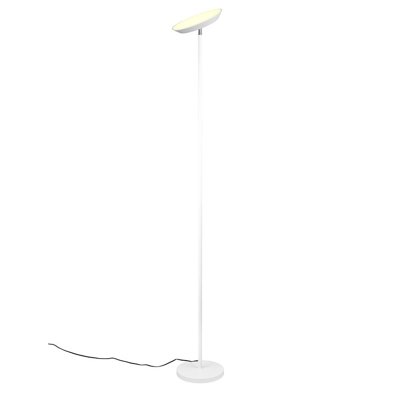 Lampadar modern alb, Shahid, 17W, LED reglabil de la alb cald la alb rece, cu întrerupător tactil