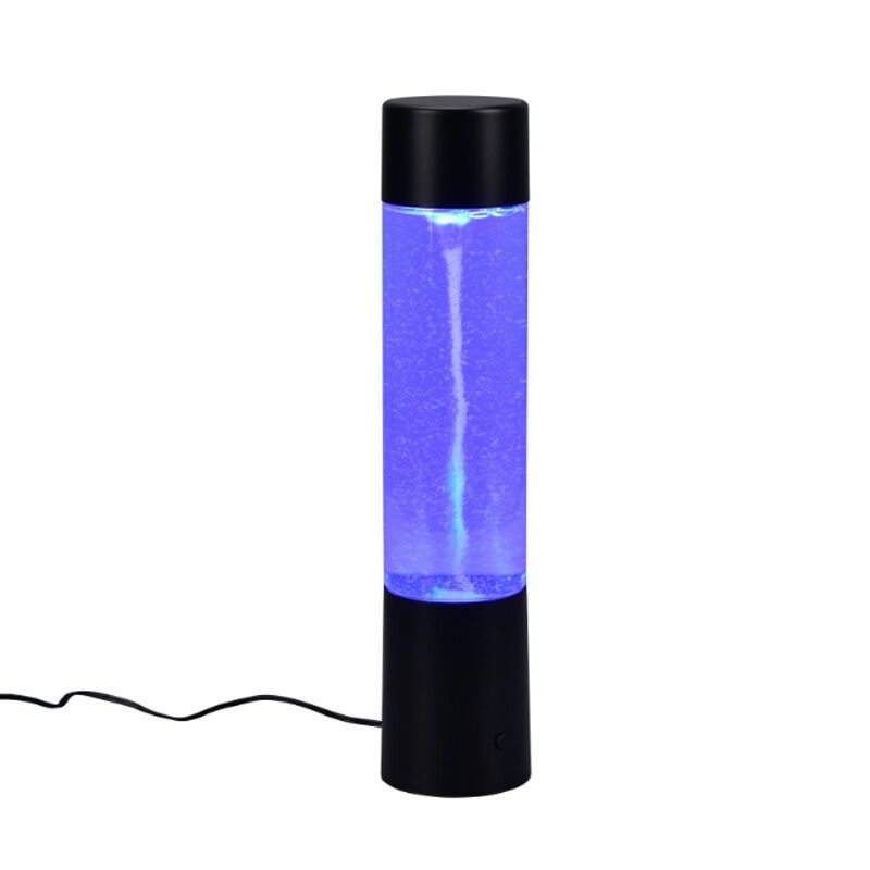 Lampă de masă modernă neagră, Mehdi, 1W, LED RGB, con întrerupător