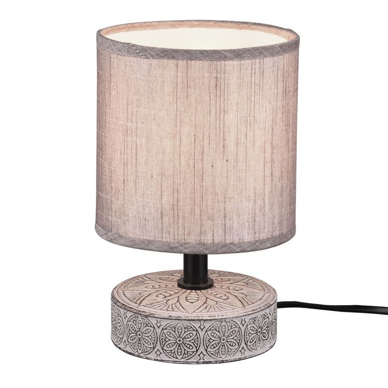 Lampă de masă din ceramică maro, Lola, con întrerupător