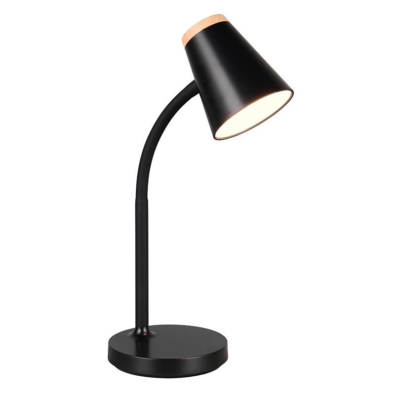 Lampă de masă modernă neagră, Rahul, 4,5W, LED 3000K, con întrerupător Lampă de masă modernă neagră, Rahul, 4,5W, LED 3000K, con întrerupător
