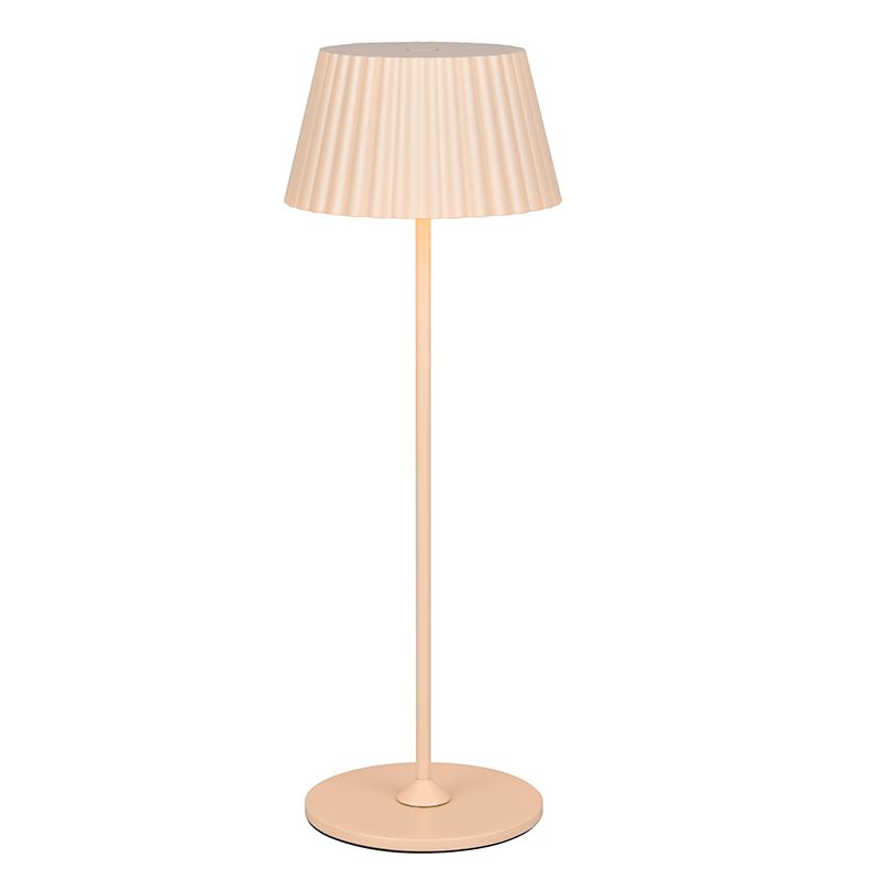 Lampă de masă exterior reîncărcabilă modernă maro, Reshma, 1,5W, LED 3000K, IP44, cu întrerupător tactil