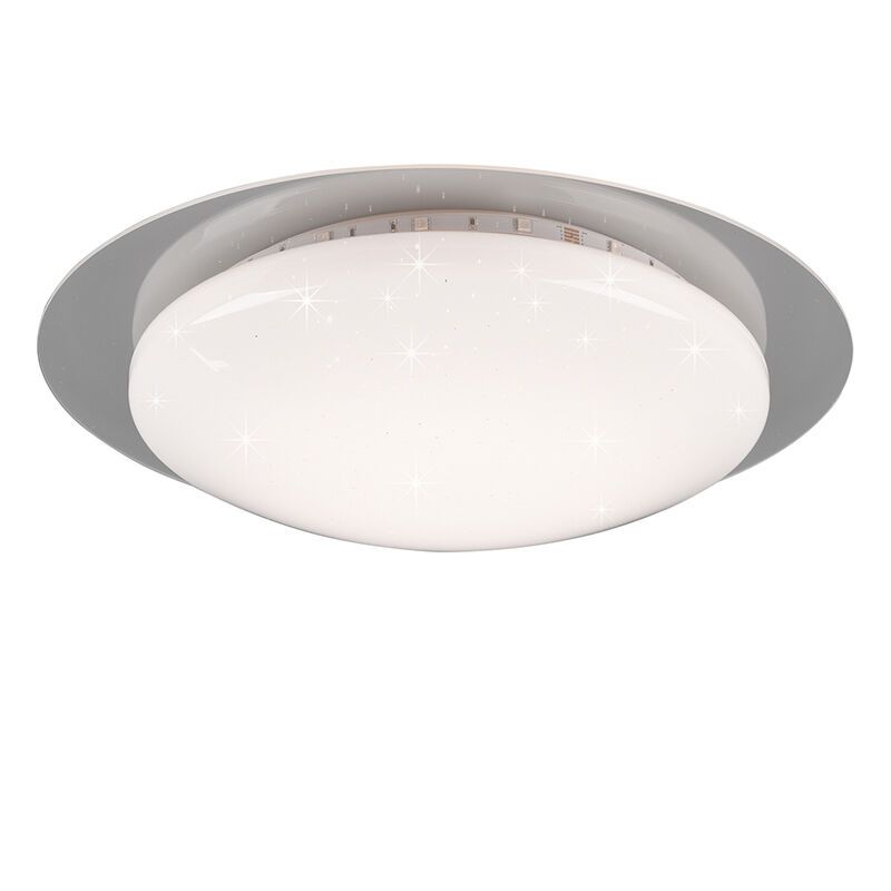Lampă de tavan modernă albă, Suzy, 13W, LED RGBW, con telecomando